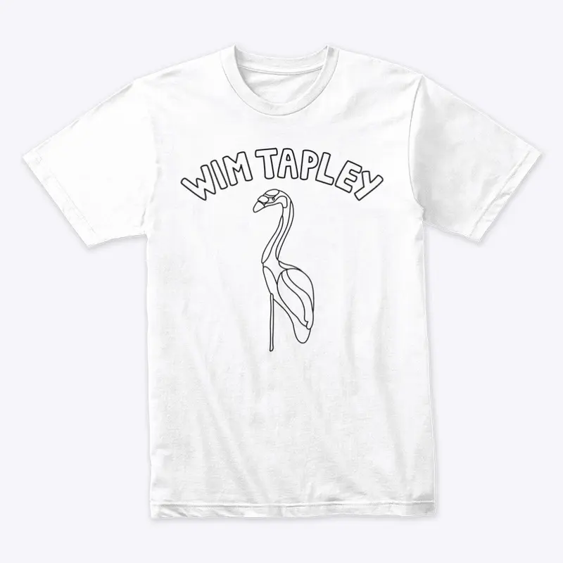 Wim Tapley Flamingo Tee White